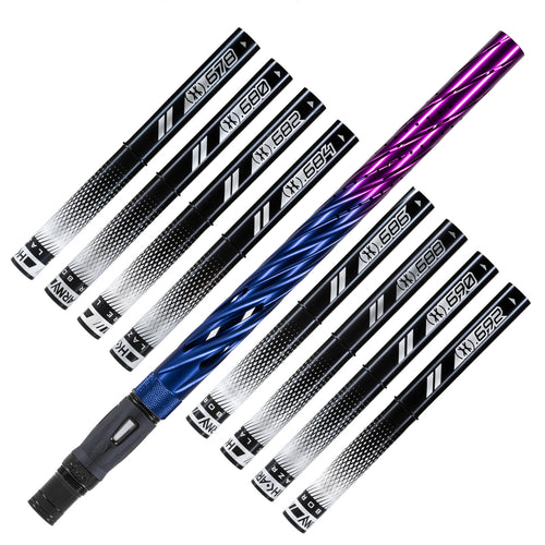 LAZR Elite Orbit Barrel Kit - 15" Blue/Purple Fade - Black Inserts - Cocker Threads