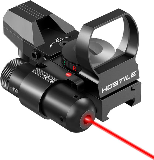 Hostile Laser Sight - Red Dight Optical Sight - Black