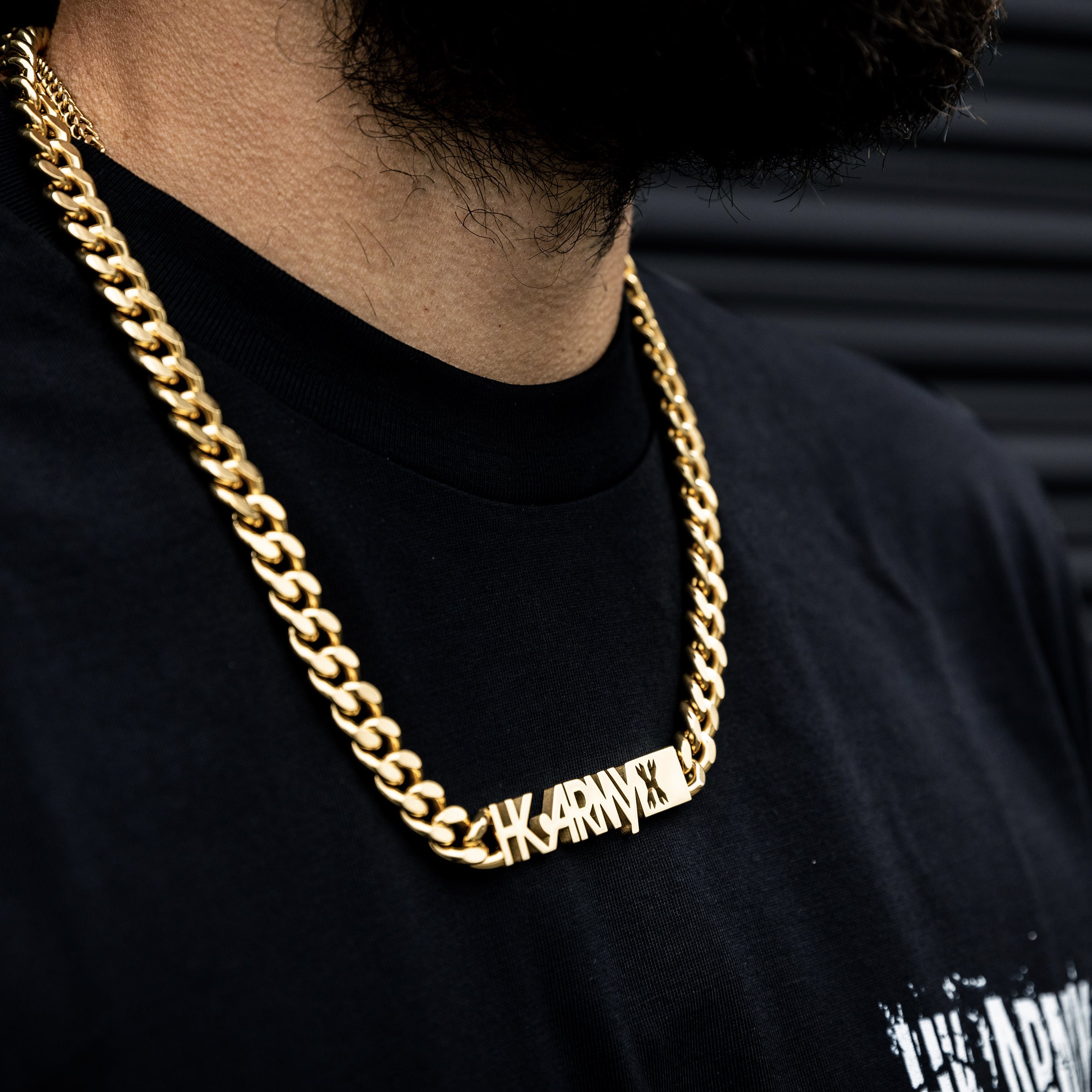 Hkarmy Cuban Link Chain - 10mm Gold 